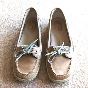 Sperry Angelfish Leopard Sequin Slip On Boat Shoes